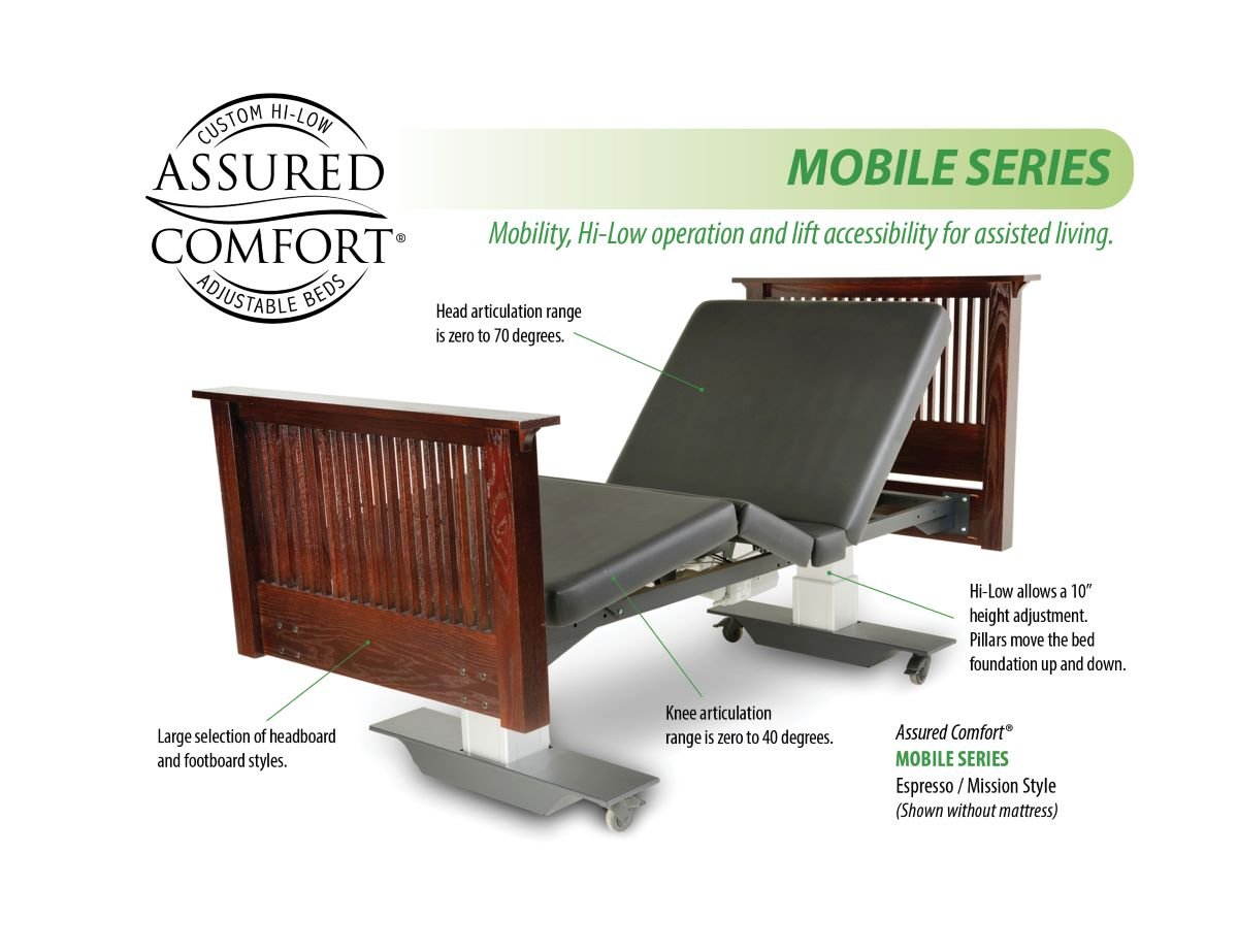 Assured Comfort® Hi-Low Adjustable Bed-Mobile Series - Mobility Ocean