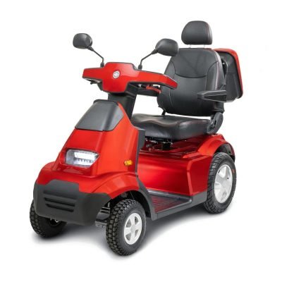 Afiscooter S4 – Single Seat 4 Wheel Red Mobility Scooter